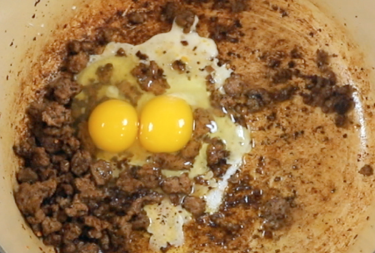 1 Longhorn Ground Beef, Eggs & Cheese Iron Rock Ranch